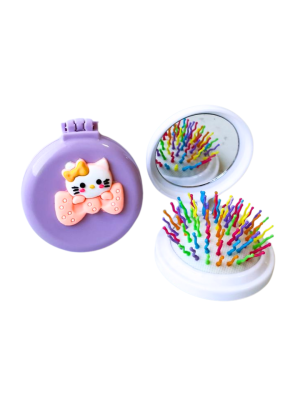 ESCOVA CAB+ESPELHO HELLO KITTY 0113-5-TS DOBRAVEL BOLSA