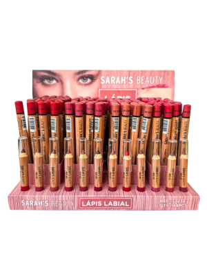 144 LAPIS SARAH'S BEAUTY S3232 CONTORNO LABIAL BOX COM PROVADORES