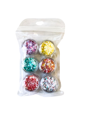 ENFEITE P/ UNHA LY222-002-16-4 FLOCADO (EMB C/6)