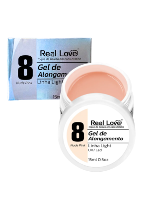 GEL LED UV DE ALONGAMENTO REAL LOVE XD-GEL-15-8 NUDE PINK 8 15ML 