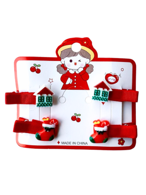 PRESILHA DE CABELO MEY36B015-1 INFANTIL MINI NATAL (EMB C/4)