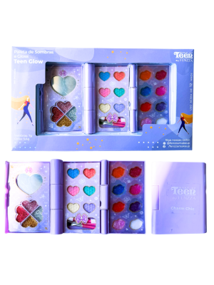 PALETA FENZZA SKV120023 SOMBRAS E GLOSS TEEN GLOW