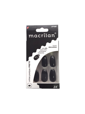 UNHA MACRILAN UP408 BAILARINA PRETO (EMB C/24)