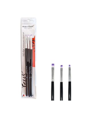KIT PINCEL P/ UNHA GEL MACRILAN B709 (C/3)