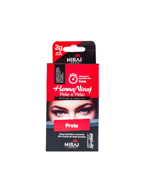 HENNA PEQUENA NIRAJ PRETO 5MIN 2GR + FIX10ML